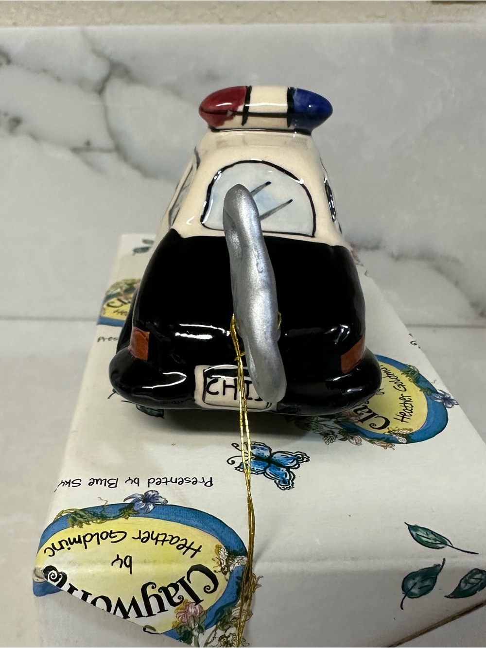 Vintage Clayworks Police Car by Heather Goldmine - Picture 2 of 8